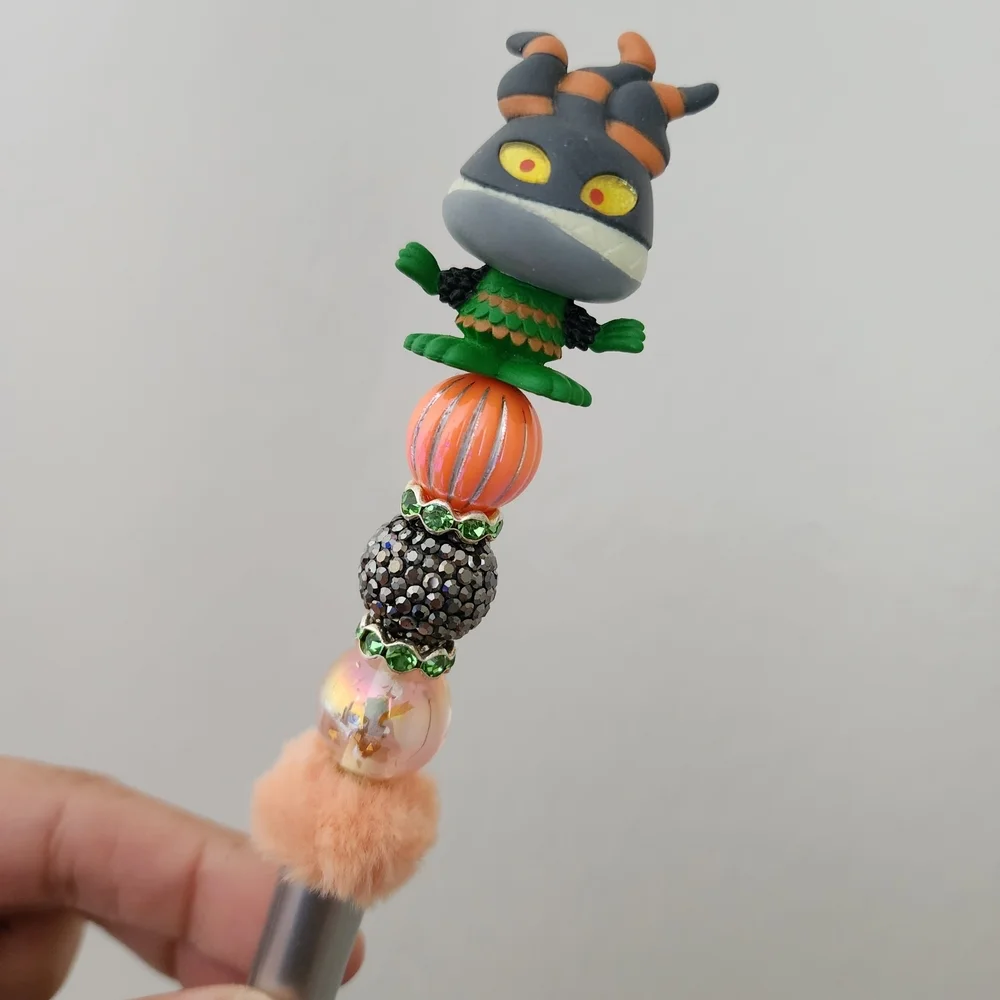Disney Doorables Harlequin Demon Nightmare Before Christmas Beaded Black Ink Pen